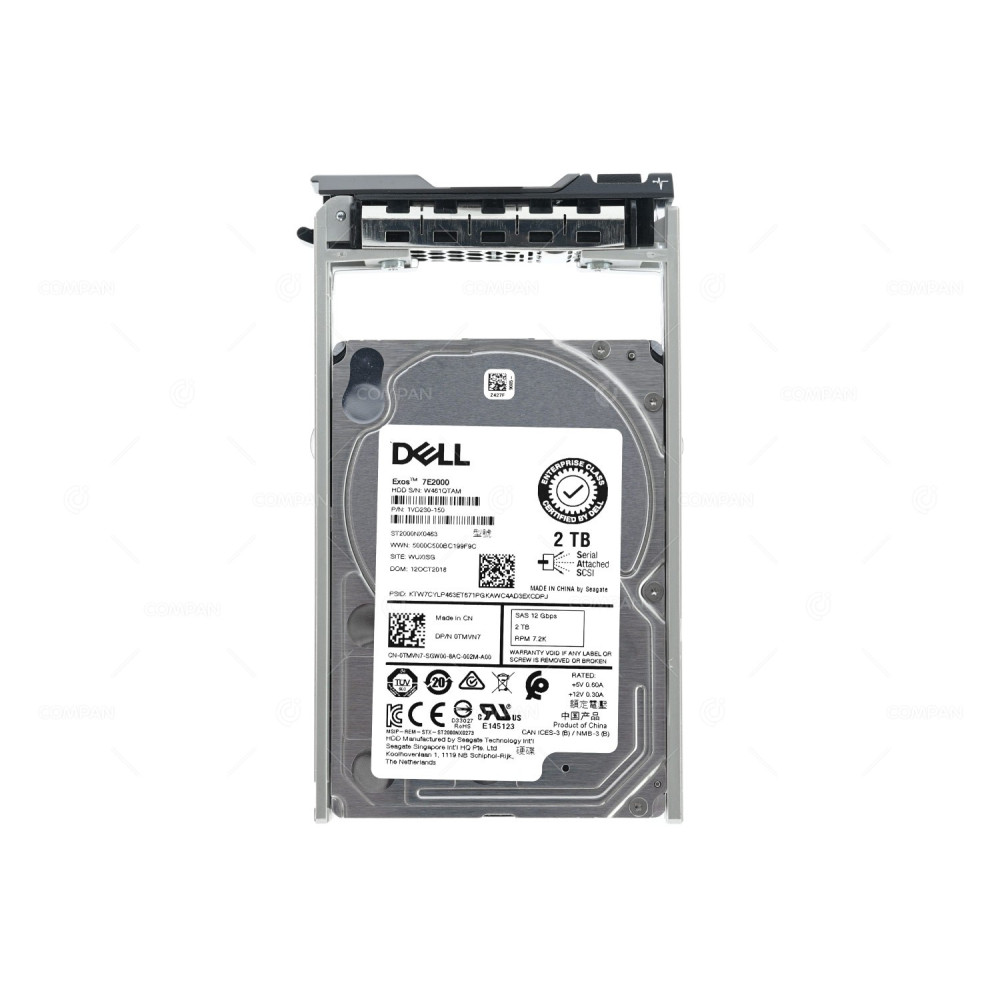 TMVN7 DELL HDD 2TB 7.2K SAS 12G 128MB 2.5" SFF HOT SWAP G11 G12 G13